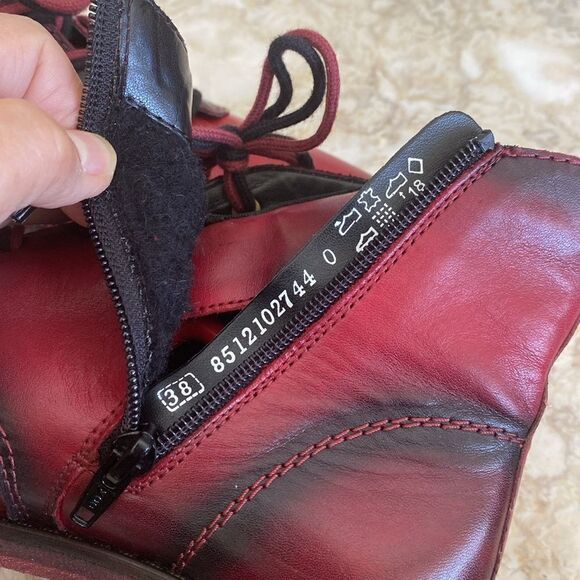 Remonte Double Laces Leather Ankle Boots - Picture 10 of 13